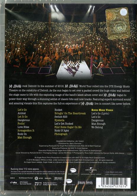 Def Leppard. And There Will Be a Next Time - Live from Detroit (DVD) - DVD di Def Leppard - 2