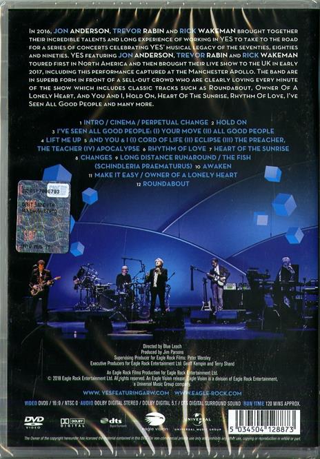 Live at the Apollo (DVD) - DVD di Yes - 2