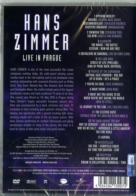 Live in Prague (DVD) - DVD di Hans Zimmer - 2