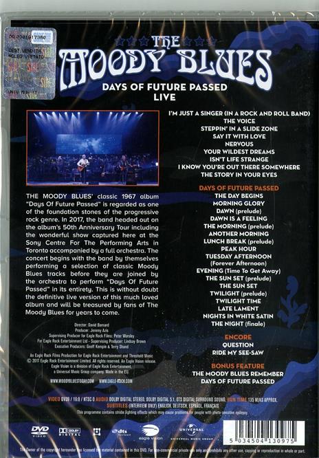 Days of Future Passed Live (DVD) - DVD di Moody Blues - 2