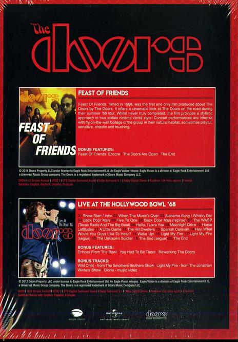 Feast of Friends - Live at the Bowl ’68 (2 DVD) - DVD di Doors - 2