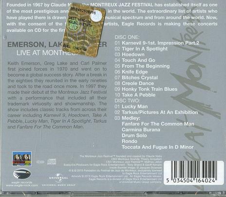 Live at Montreux 1997 - CD Audio di Keith Emerson,Carl Palmer,Greg Lake,Emerson Lake & Palmer - 2