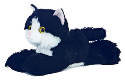 Occhioni Peluche Aurora Gatto Bianco E Nero Cat 15 Cm