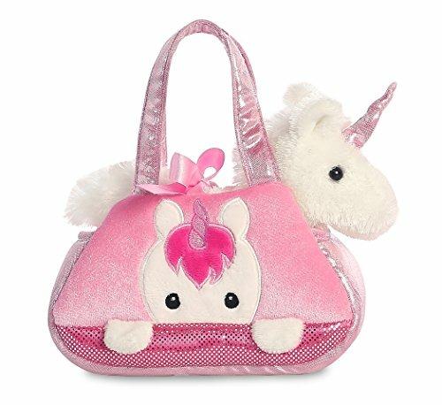 World Unicorno Peluche con Borsetta 29 Cm Fancy Pal Peek-A-Boo Unicorn Toy