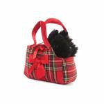 Animali In Borsetta. Scottie In Tartan Bag 22 Cm