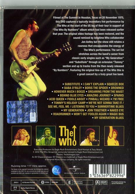 Live in Texas ’75 (DVD) - DVD di The Who - 2