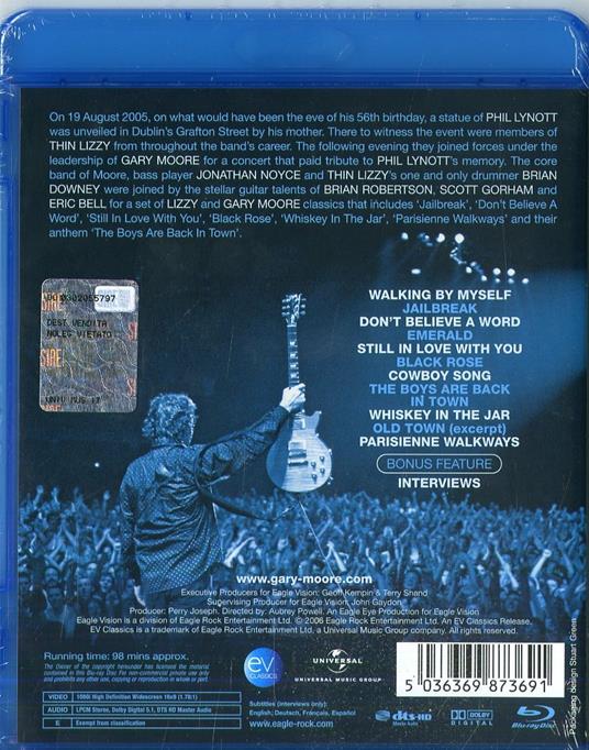 Gary Moore and Friends. One Night in Dublin (Blu-ray) - Blu-ray di Gary Moore - 2