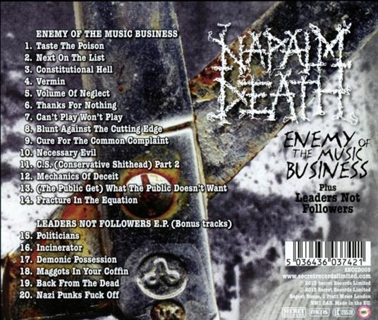 Enemy of the Music Business plus - CD Audio di Napalm Death - 2