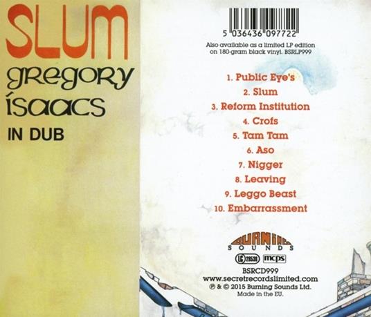 Slum in Dub - CD Audio di Gregory Isaacs - 2