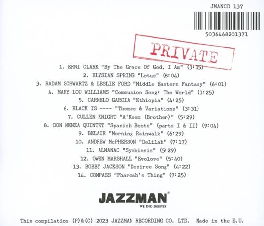 Spiritual Jazz 14 Private - CD Audio - 2