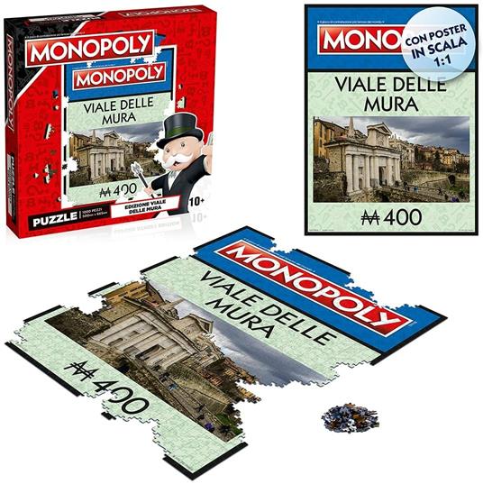 Puzzle - Monopoly - Via Delle Mura, Bergamo - 1000 Pc - 2