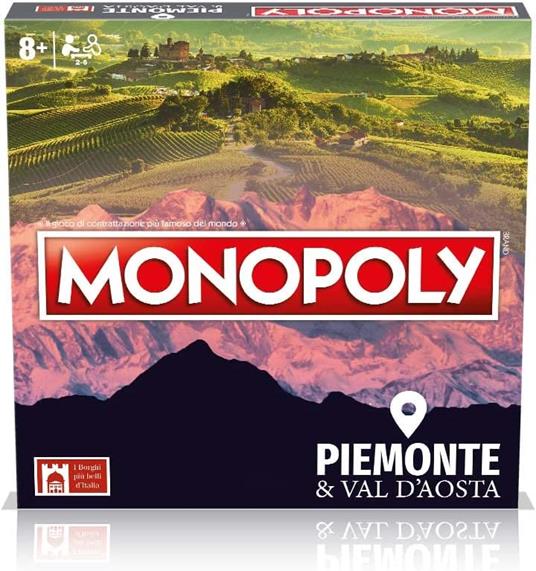 Monopoly - i borghi più belli d'Italia - Piemonte e Valle d'Aosta. Gioco da tavolo - 3