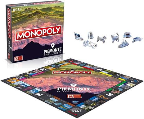 Monopoly - i borghi più belli d'Italia - Piemonte e Valle d'Aosta. Gioco da tavolo - 4