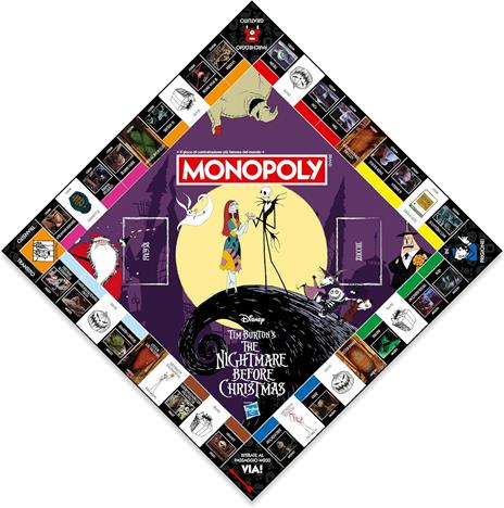 Winning Moves Monopoly Nightmare Before Christmas, giochi da tavolo per 2, da 2 a 6 persone, età 8+ - 4