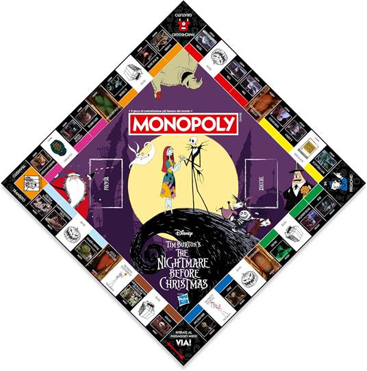 Winning Moves Monopoly Nightmare Before Christmas, giochi da tavolo per 2, da 2 a 6 persone, età 8+ - 4