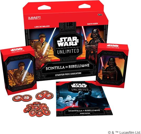 Asmodee Star Wars: Unlimited TCG Scintilla di Ribellione, STARTER SET 2 GIOCATORI, 12+ Anni, 2+, Edizione in Italiano - 6