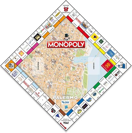 Winning Moves Monopoly Palermo City - giochi da tavolo, da 2 a 6 persone, età 8+ - 3