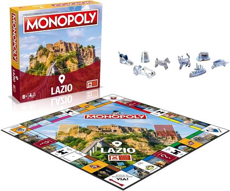 Winning Moves Monopoly Lazio City - giochi da tavolo, da 2 a 6 persone, età 8+ - 3