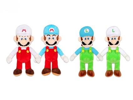 Nintendo: Super Mario Peluche Mario E Luigi Fuoco/Ghiaccio 25Cm (Assortimento)