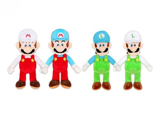 Nintendo: Super Mario Peluche Mario E Luigi Fuoco/Ghiaccio 25Cm (Assortimento)