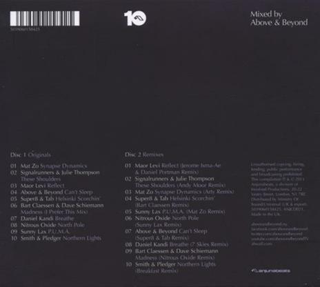 10 Years of Anjunabeats - CD Audio di Above & Beyond - 2