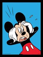 Stampa in cornice 30 x 40 cm Mickey Mouse. Shocked