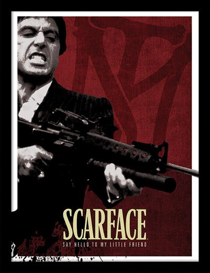 Stampa in cornice 30 x 40 cm Scarface. Blood Red