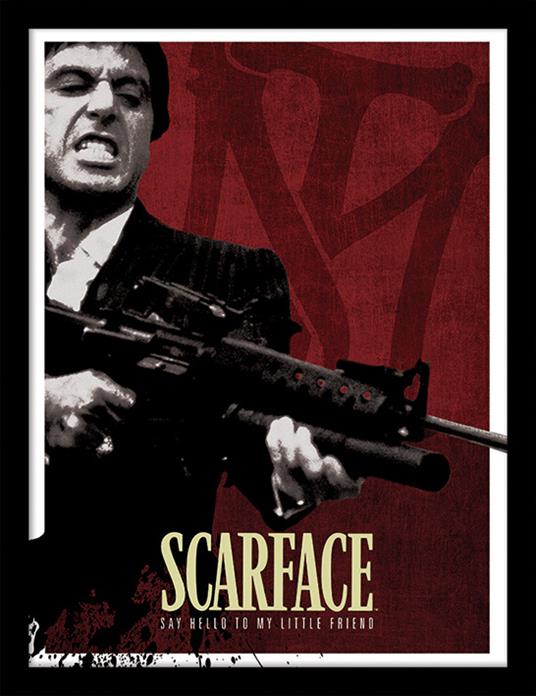 Stampa in cornice 30 x 40 cm Scarface. Blood Red