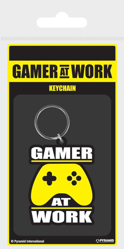 Portachiavi Gamer At Work Joypad Rubber Keychain