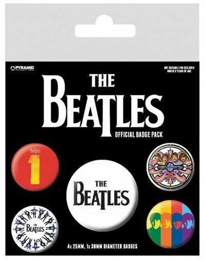 Badge Pack The Beatles. Black