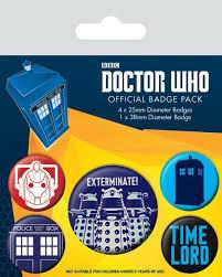 Badge Pack Doctor Who. Exterminate