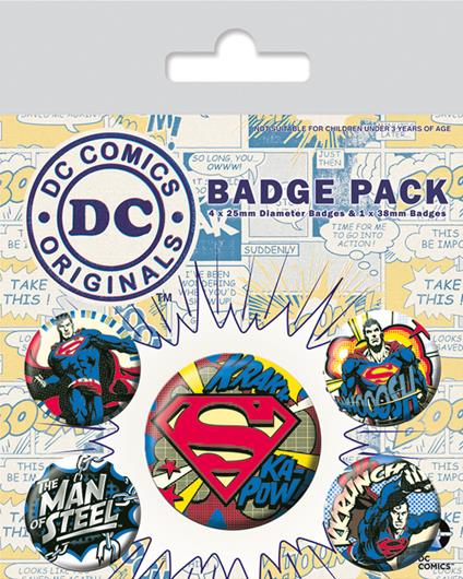 Badge Pack Dc Originals. Superman Comic