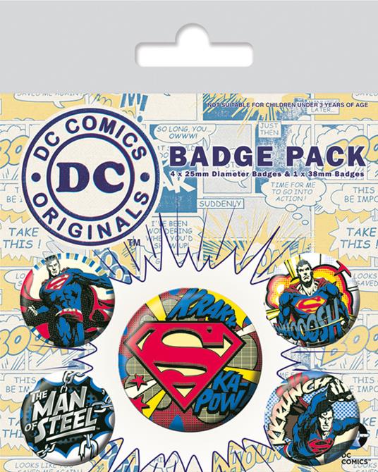 Badge Pack Dc Originals. Superman Comic