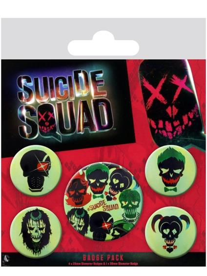 Badge Pack Suicide Squad. Skulls