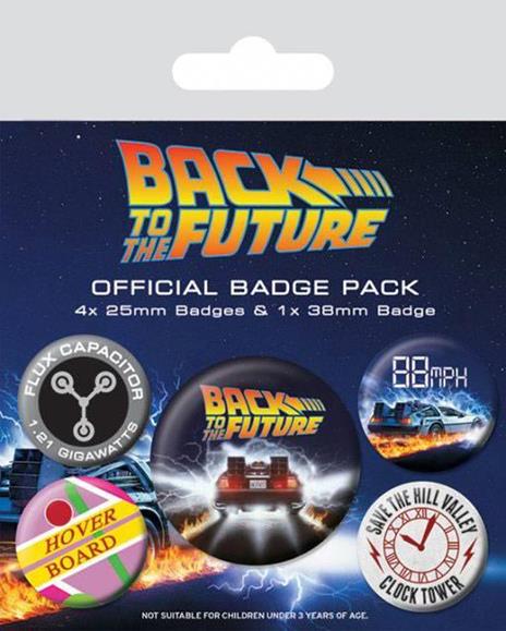 Badge Pack Back To The Future. Delorean Distintivi - 2