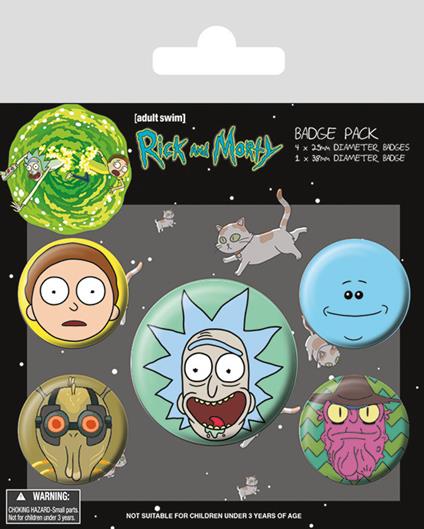 Badge Pack Rick And Morty. Heads