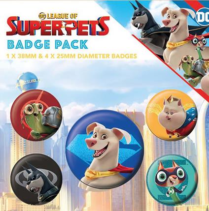 Dc Comics: Pyramid - League Of Super Pets (Badge Pack / Set Spille)