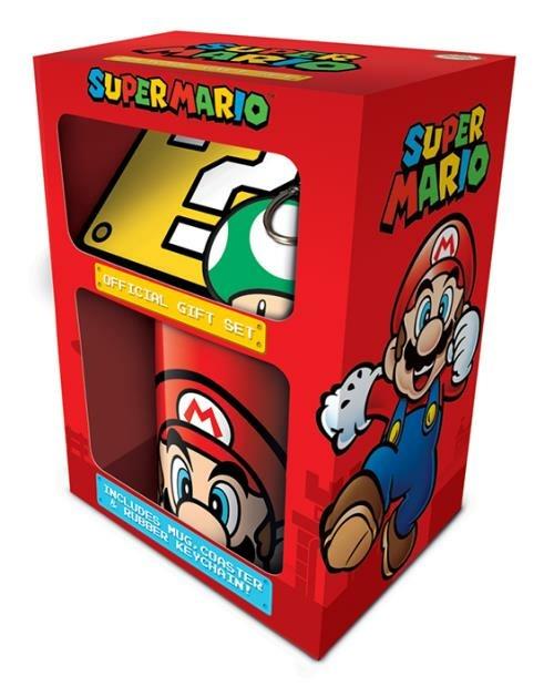 Set Tazza, Sottobicchiere E Portachiavi Nintendo. Super Mario. Mario Gift Set