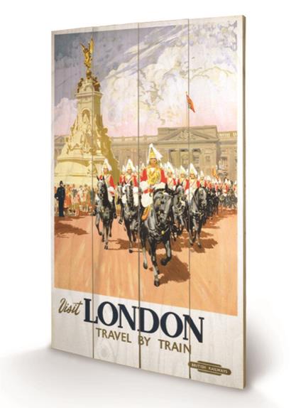 Stampa su legno 76 x 45 cm London. 12