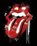 Stampa Su Tela Rolling Stones Graffiti Lips 40X50