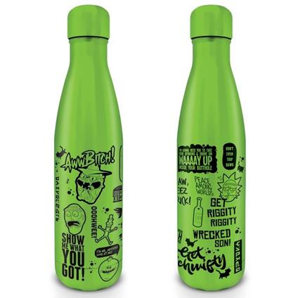 Bottiglia Metallica Rick And Morty. Quotes -Metal Drinks Bottle-