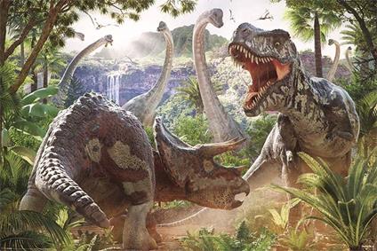 Poster Dinosaur Battle. David Penfound