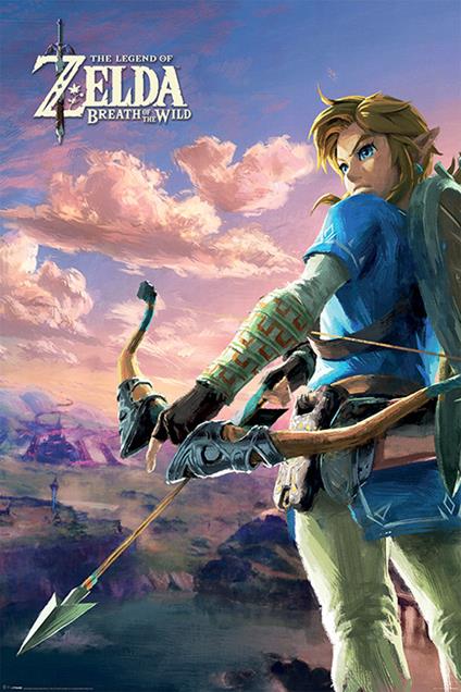 Poster The Legend Of Zelda: Breath Of The Wild. Hyrule Scene Landscape