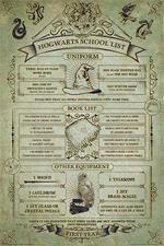 Poster Maxi Harry Potter. Hogwarts School List