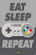 Poster Nintendo (Eat Sleep Snes Repeat)