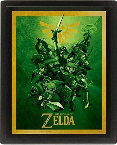 Lenticular Poster 10X8" Legend Of Zelda. 3D