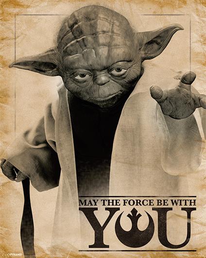 Poster Star Wars Classic. Yoda, May The Force Be With You