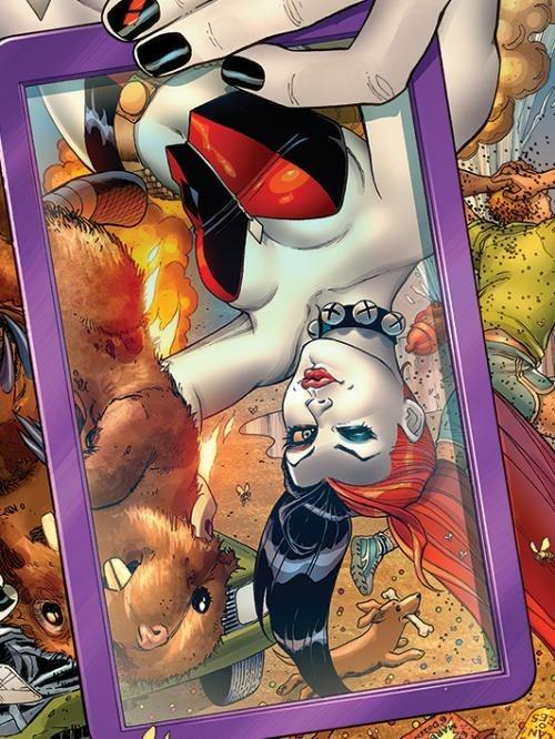 Stampa Su Tela Harley Quinn Selfie 60X80