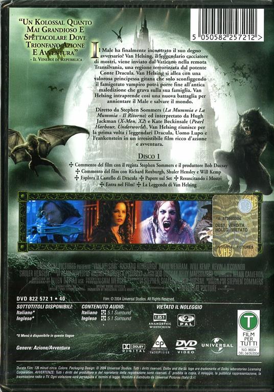 Van Helsing di Stephen Sommers - DVD - 2