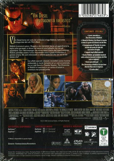 The Chronicles of Riddick (DVD) di David N. Twohy - DVD - 2